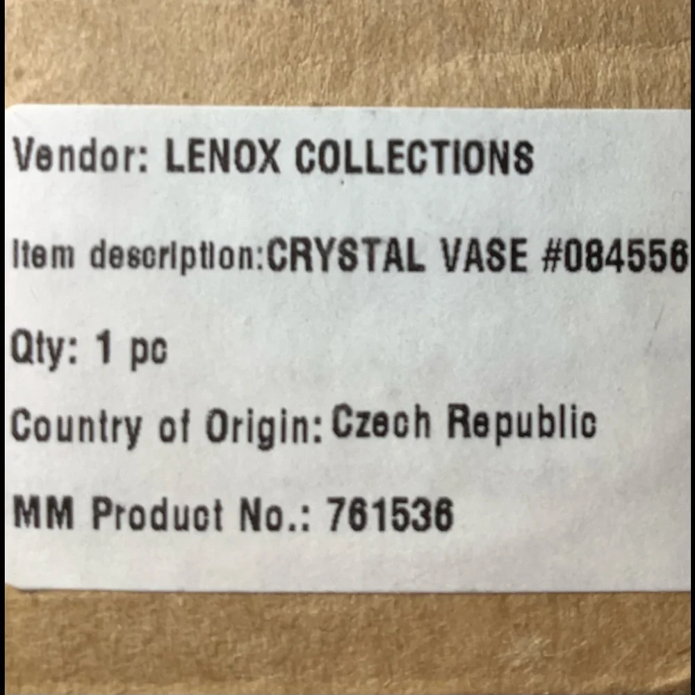 Lenox CRYSTAL STAR Vase 4-inch with Certificate, Czech Republic, New in box